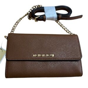 Michael Kors Jet Set travel large phone crossbody,Saffiano leather crossbody bag